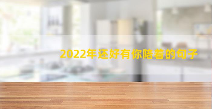 2022年还好有你陪着的句子