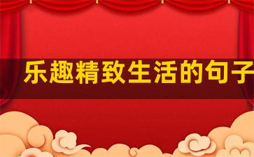 乐趣精致生活的句子唯美