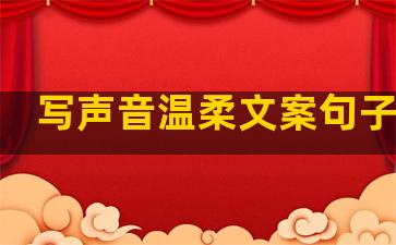 写声音温柔文案句子简短
