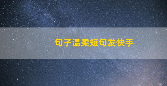 句子温柔短句发快手