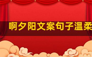 啊夕阳文案句子温柔干净