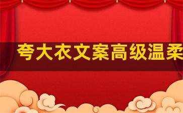 夸大衣文案高级温柔句子