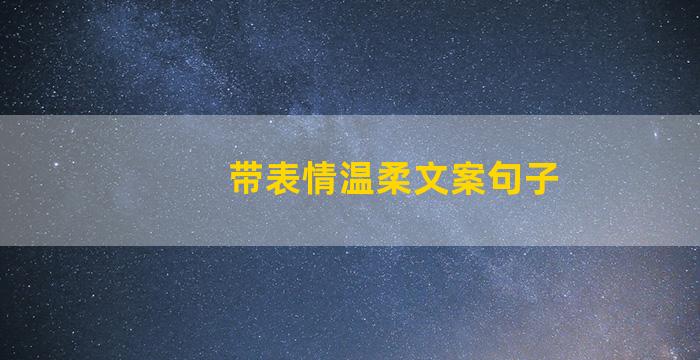 带表情温柔文案句子
