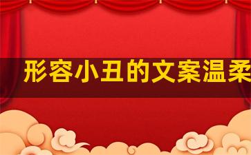 形容小丑的文案温柔句子