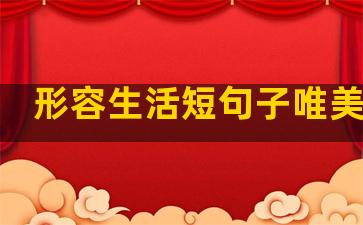 形容生活短句子唯美简短