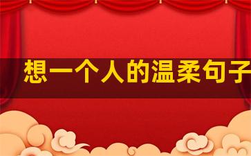 想一个人的温柔句子说说