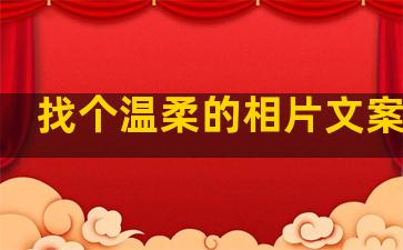 找个温柔的相片文案句子