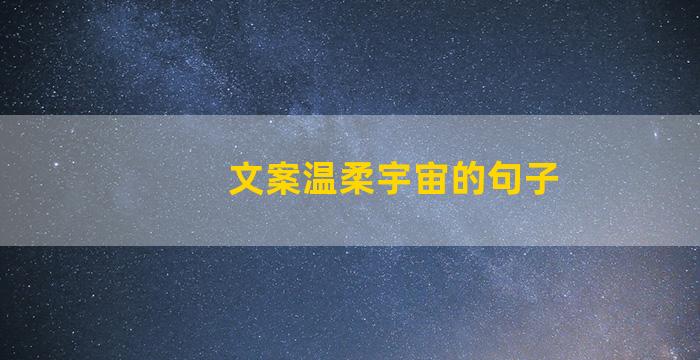 文案温柔宇宙的句子