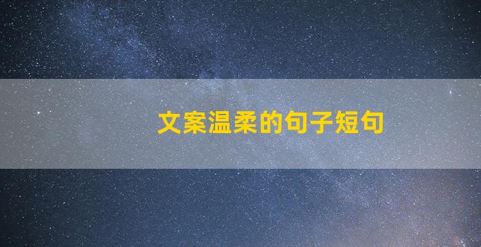文案温柔的句子短句