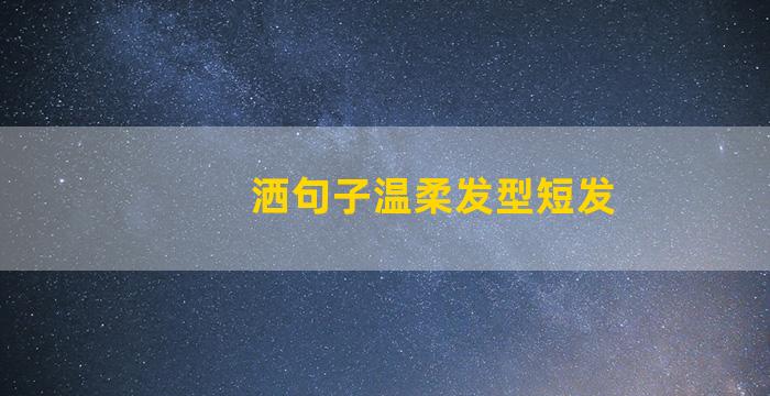 洒句子温柔发型短发