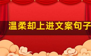 温柔却上进文案句子简短