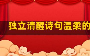 独立清醒诗句温柔的句子