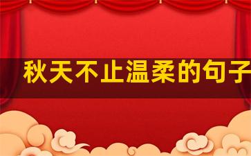 秋天不止温柔的句子说说