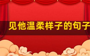 见他温柔样子的句子英文