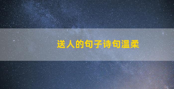 送人的句子诗句温柔