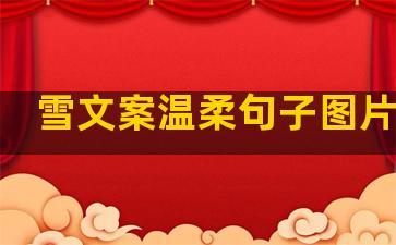 雪文案温柔句子图片可爱